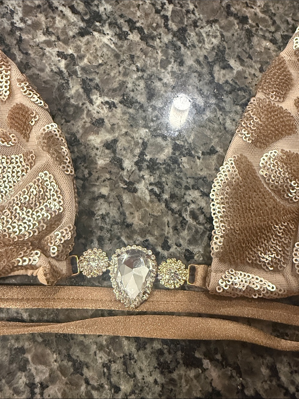 CRUSH Giraffe RARE Sequin Bikini Top